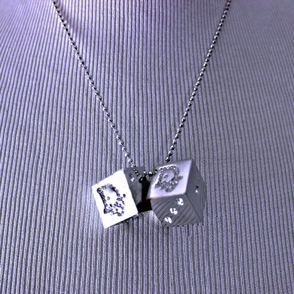 RARE Vintage DIOR x John Galliano Fall 2004 Gambler Dice Necklace - Picture 2 of 14